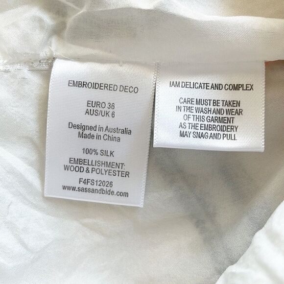 Sass and Bide 100% Silk Embroidered Beaded Sequin Shift Dress - Picture 14 of 15